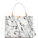 Balenciaga White Marble Le Dix Cabas Tote Bag