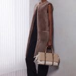 Bottega Veneta Beige/White Top Handle Bag - Resort 2016