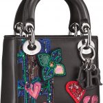 Dior Black Embellished Lady Dior Micro Bag