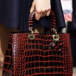 Dior Black/Red Crocodile Diorissimo Bag - Cruise 2016