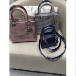 Dior Metallic Blue Perforated Lady Dior Micro Bag 2