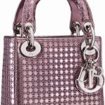 Dior Metallic Pink Perforated Calfskin Lady Dior Micro Bag