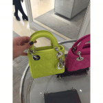 Dior Neon Yellow Lady Dior Micro Bag