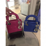 Dior Pink/Blue Lady Dior Micro Bags