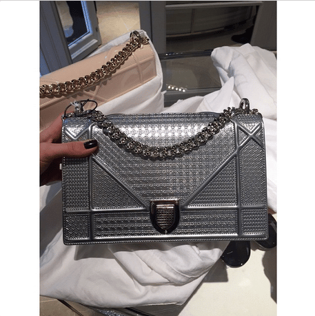 Christian Dior Diorama Bag Silver