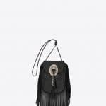 Saint Laurent Black Anita Tasseled Flat Bag