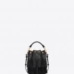 Saint Laurent Black Emmanuelle Fringed Bucket Small Bag