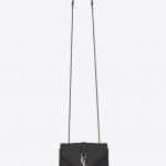 Saint Laurent Black Matelasse Baby Monogram Satchel Bag