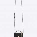 Saint Laurent Black Matelasse High School Satchel Mini Bag