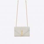 Saint Laurent Dove White Matelasse Monogram Satchel Small Bag