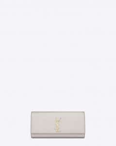 Saint Laurent Pale Gold Monogram Clutch Bag