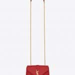 Saint Laurent Red Matelasse Baby Monogram Satchel Bag