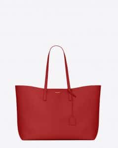 Saint Laurent Red Shopping Tote Large Bag
