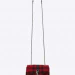 Saint Laurent Red/Black Wool Matelassé Baby Monogram Satchel Bag