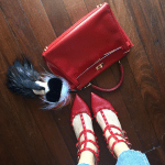 The Blonde Salad - Hermes Red Kelly Bag