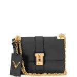 Valentino Black B-Rockstud Flap Bag