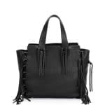 Valentino Black C-Rockee Fringe Tote Bag