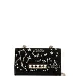 Valentino Black Constellation Embroidered Va Va Voom Flap Bag