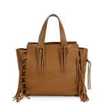 Valentino Light Brown C-Rockee Fringe Tote Bag