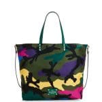 Valentino Multicolor Nylon Camo Print Easy Tote Bag