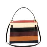 Valentino Multicolor Striped My Rockstud Top Handle Bag