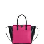 Valentino Pink/Black Rockstud Shopper Bag