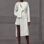 Balenciaga White Striped Coat - Resort 2016