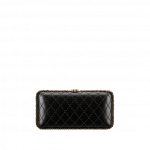 Chanel Black/Gold Lambskin Minaudiere Bag