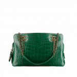 Chanel Green Alligator Small Shopping Bag