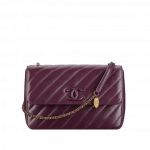 Chanel Violet Lambskin Flap Large Bag