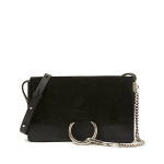 Chloe Black Suede/Calfskin Faye Clutch Small Bag