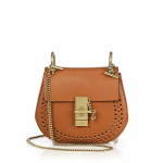 Chloe Caramel Perforated Drew Mini Bag