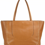 Chloe Caramel Studded Isa Tote Bag