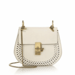 Chloe White Perforated Drew Small Bag