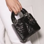 Dior Black Crocodile Special Edition Lady Dior Mini Bag
