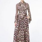 Givenchy Beige/Pink Leopard Print Dress - Resort 2016