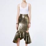 Givenchy Gold Metallic Skirt - Resort 2016