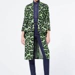 Givenchy Green/Black Leopard Print Coat - Resort 2016