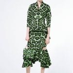 Givenchy Green/Black Leopard Print Flap Bag - Resort 2016