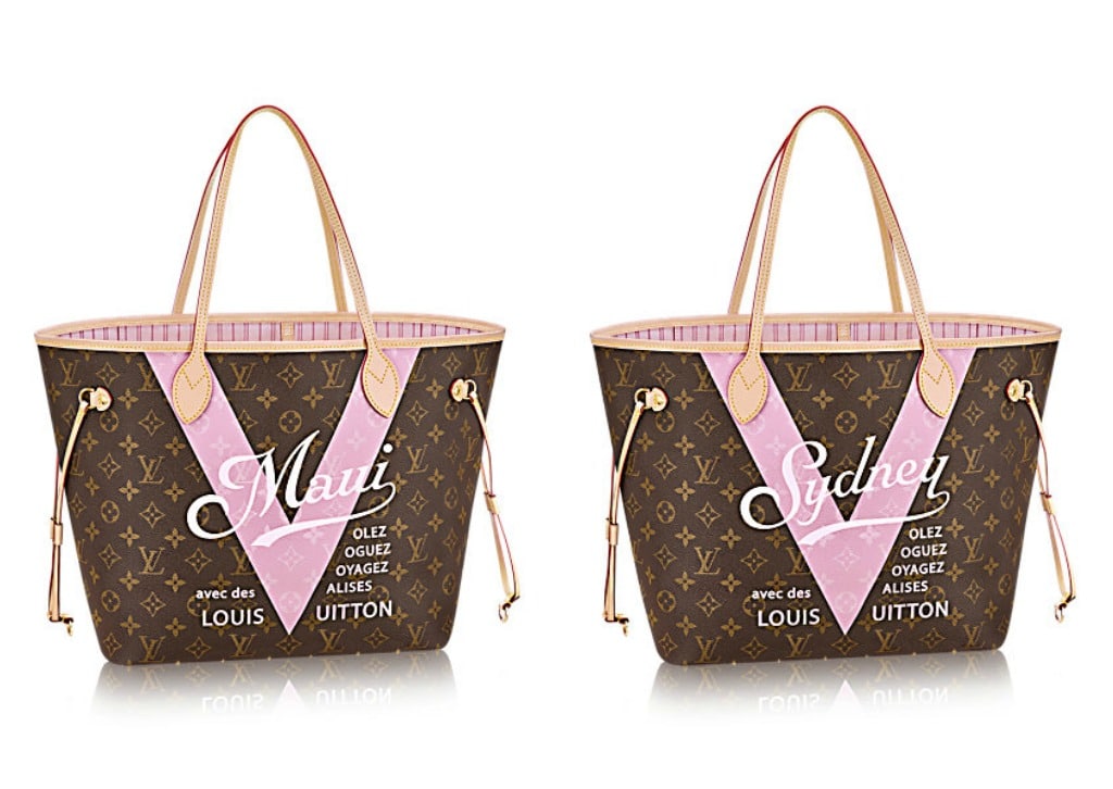 Louis Vuitton Cities Limited Edition 'V' Neverfull Bags released