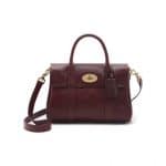 Mulberry Oxblood Natural Leather Bayswater Satchel Small Bag
