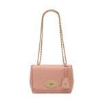 Mulberry Rose Petal Ostrich Lily Bag
