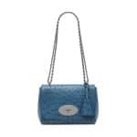 Mulberry Steel Blue Ostrich Lily Bag