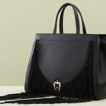 Paula Cademartori Black Fringed Bea Bag