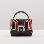 Paula Cademartori Plum Printed Pony Dun Dun Bag