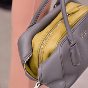 Prada Grey/Olive Green Inside Bag