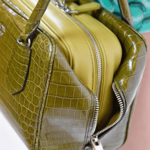 Prada Olive Green Crocodile/Calfskin Inside Bag