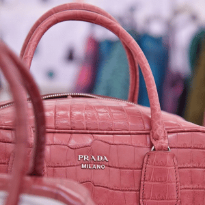 Prada Pink Crocodile Inside Bag