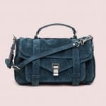 Proenza Schouler Baltic Green Suede PS1 Medium Bag