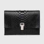 Proenza Schouler Black Python Small Lunch Bag